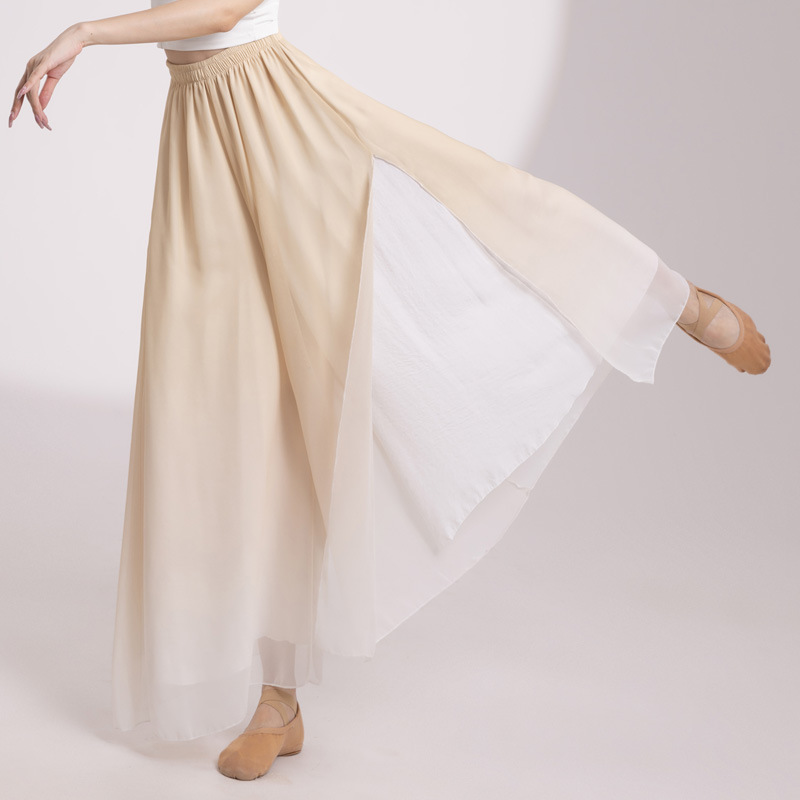 Autumn New classical dance practice clothes women's pants wide leg pants elegant Chinese dance ethnic dance clothing dancing pants