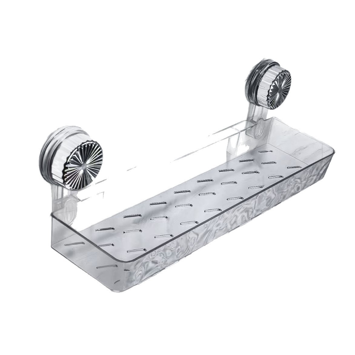 Estante tipo ventosa perforado lavado de manos lavado inodoro ventosa montado en la pared inodoro baño caja de almacenamiento de lujo ligero