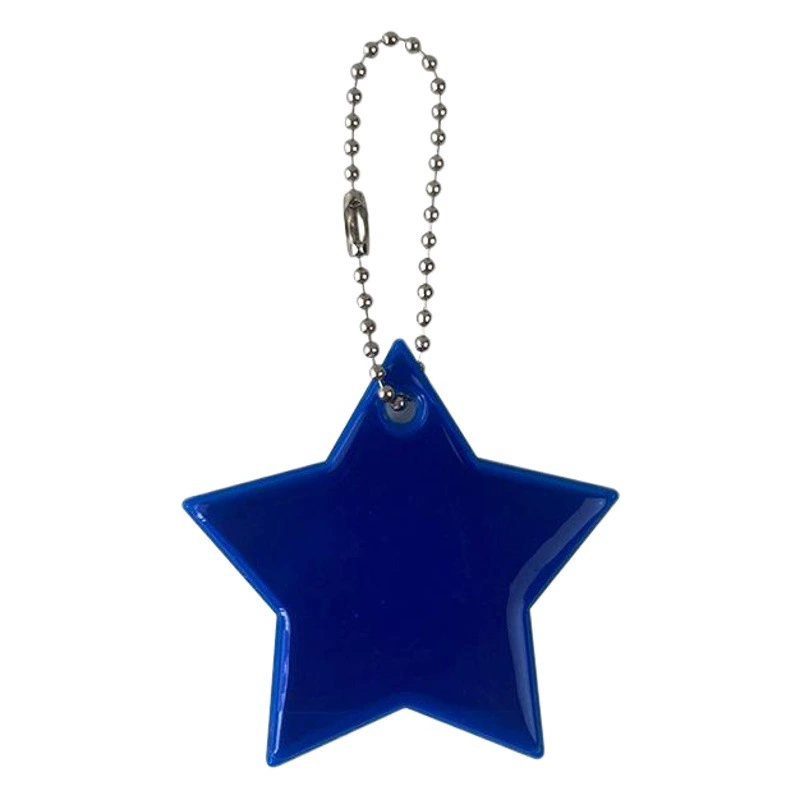 Трансграничная Горячая продажа Светоотражающая Подвеска из ПВХ пятиконечная звезда брелок звезда флуоресцентный отражатель Подвеска для ночной безопасности