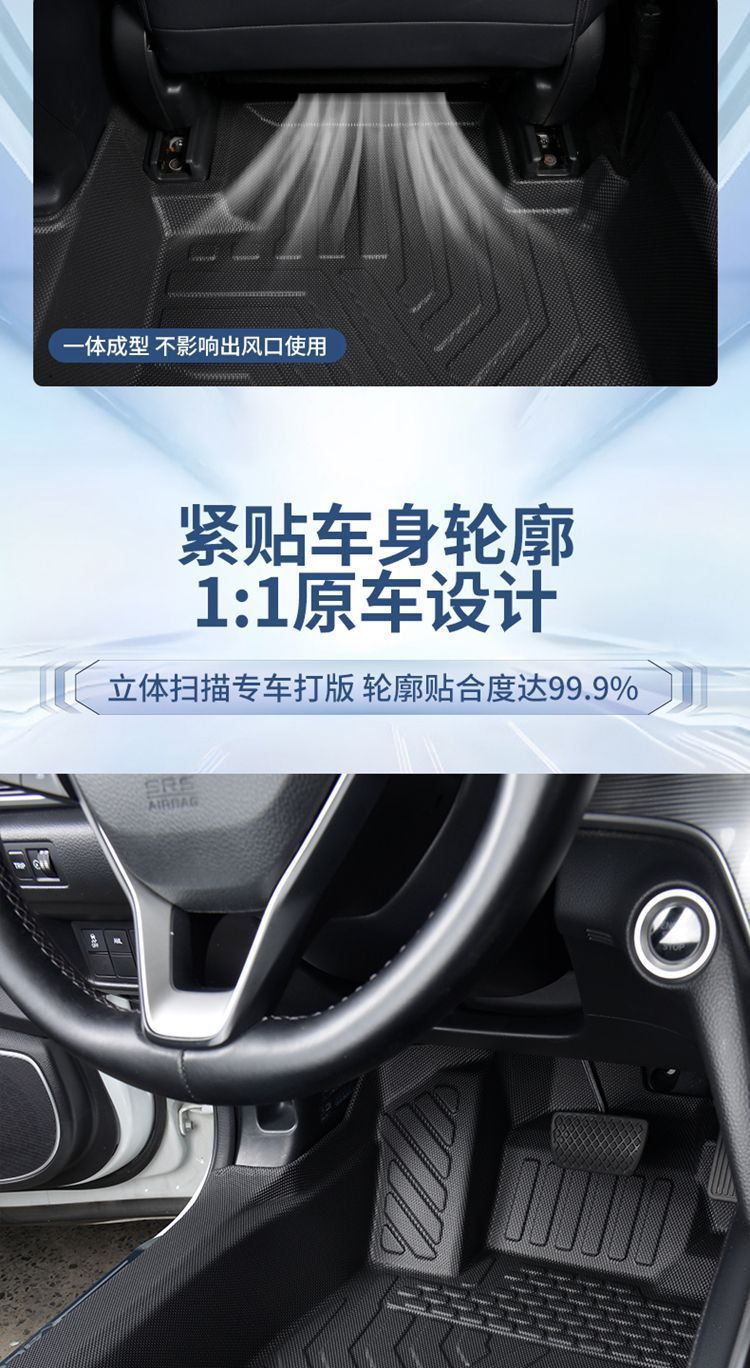 Honda Lingpai Special Door Sill Tpe Car Floor Mats Lingpai Newly Upgraded Particle Pattern Anti-Slip and Wear-Resistant Floor Mats