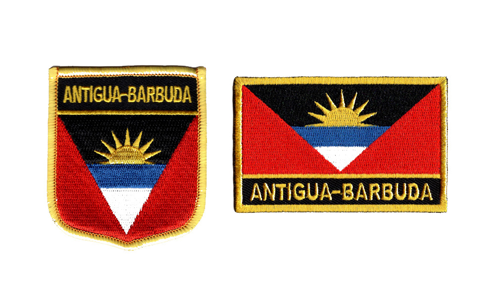 安提瓜 国旗刺绣布贴 Antigua FLAG Embroidered IRON ON PATCH