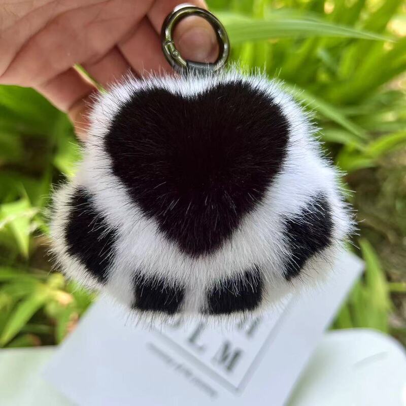 卸売りのミンク防止のぬいぐるみの猫の爪のキーホルダーはファッション的でかわいい猫の子犬の爪の印の包みのアクセサリーを掛けます。|undefined