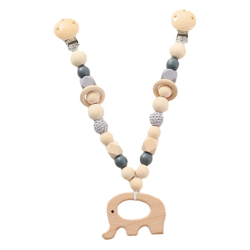 Cruz-frontera hecha a mano crochet cochecito de los niños colgante bebé calmante Cadena de chupete DIY bebé recién nacido cochecito colgante