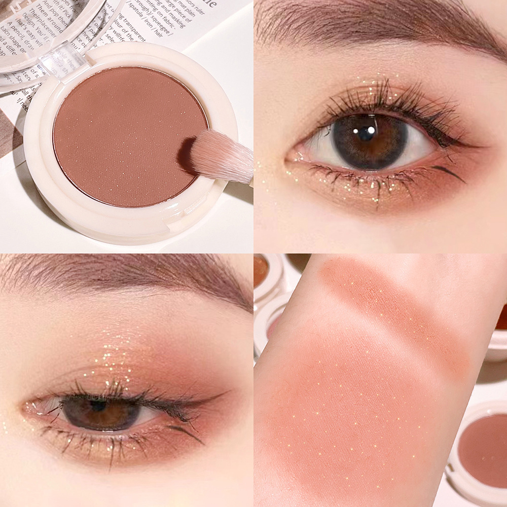 La sombra de ojos monocromática de HISYI ilumina naturalmente la paleta de sombras de ojos de rubor monocromático nacarado mate para estudiantes