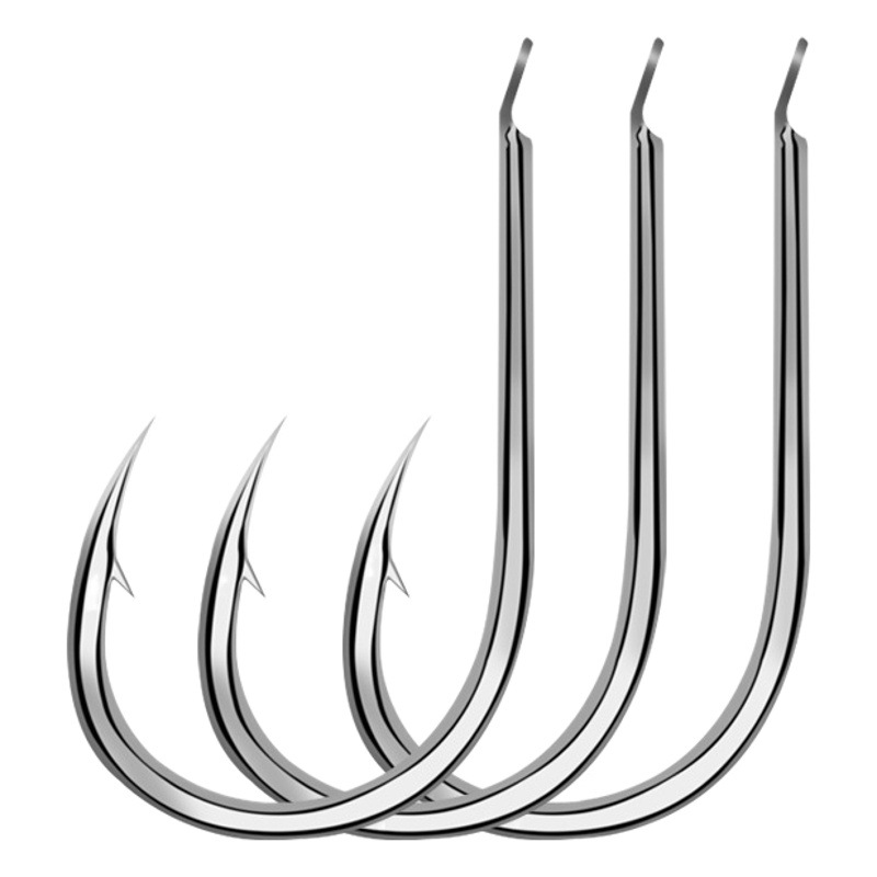 Carbon steel thousand and fish hook crooked mouth hard bulk raft fishing rock fishing Black Sea Bream barbed fishing gear fish hook wholesale