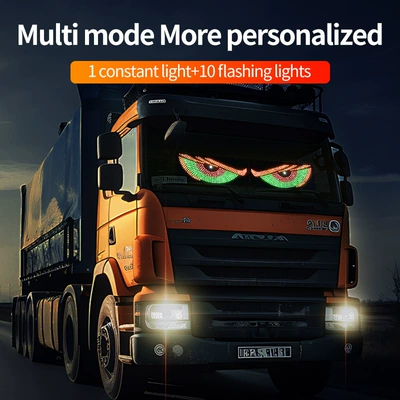 New Truck Dynamic Devil's Eye LED Car Sticker Screen usb Car Car Eye Light Truck Dynamic APP