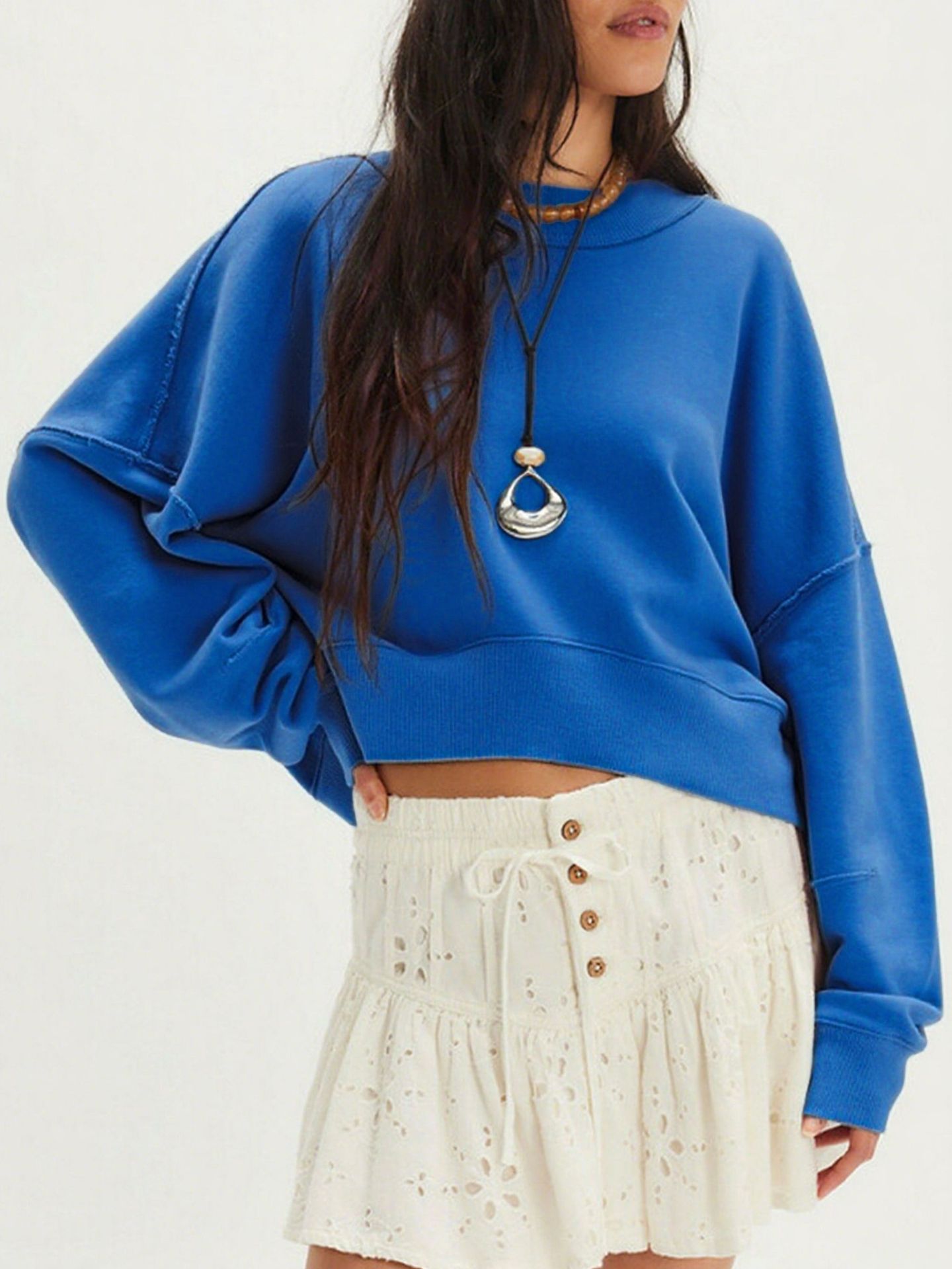 Women's Long Sleeve Pullover Sweatshirt Casual Autumn Winter_voghion.com