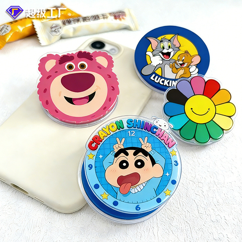 Cute Cartoon Lazy Desktop Phone Holder with Retractable Stand, Wholesale Adhesive-Backed Celebrity Merchandise, Anime Customization