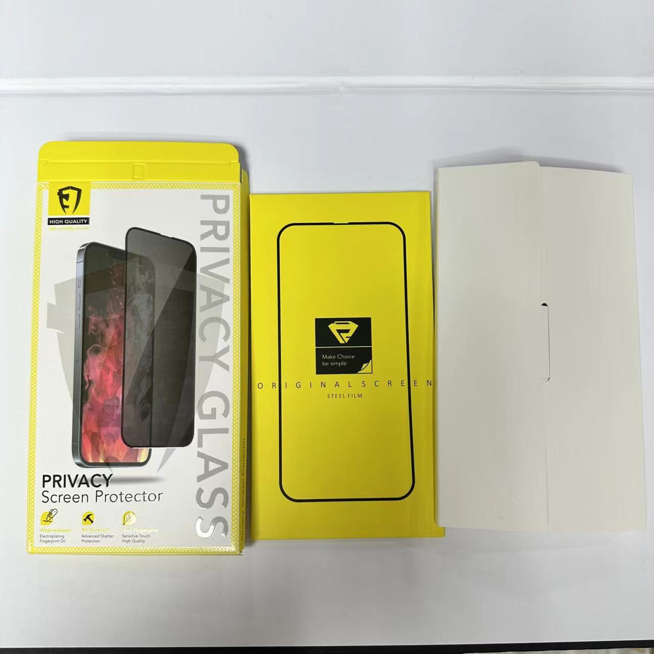 Aplicable iPhone16Promax serigrafía HD 15plus película templada 14 tres presiones laterales fuertes 45g galvanoplastia engrasante