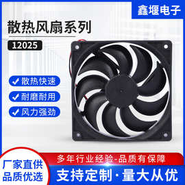 12025直流散热风扇机箱笔记本电脑散热器静音除湿机小型工业风扇