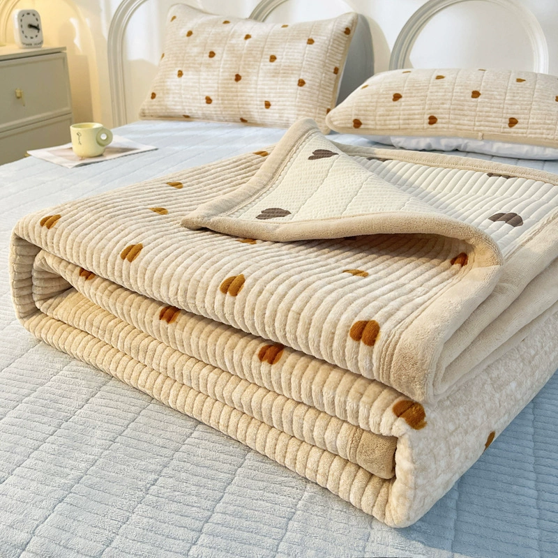 Keep warm set, quilted sheet, winter mattress for bed, increased thickness, 3 piece set