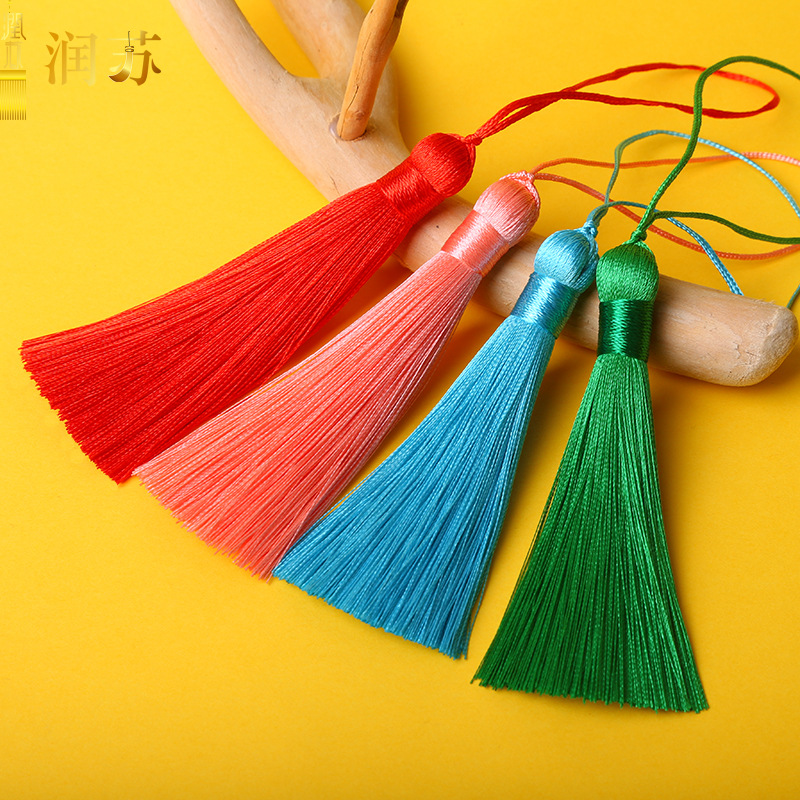 Ruan Su Tassel Small Size 8cm Short Thick Tassel Tassel Pendants for Sachets Bookmark Small Tassel Pendant Accessories Hanging Ornament
