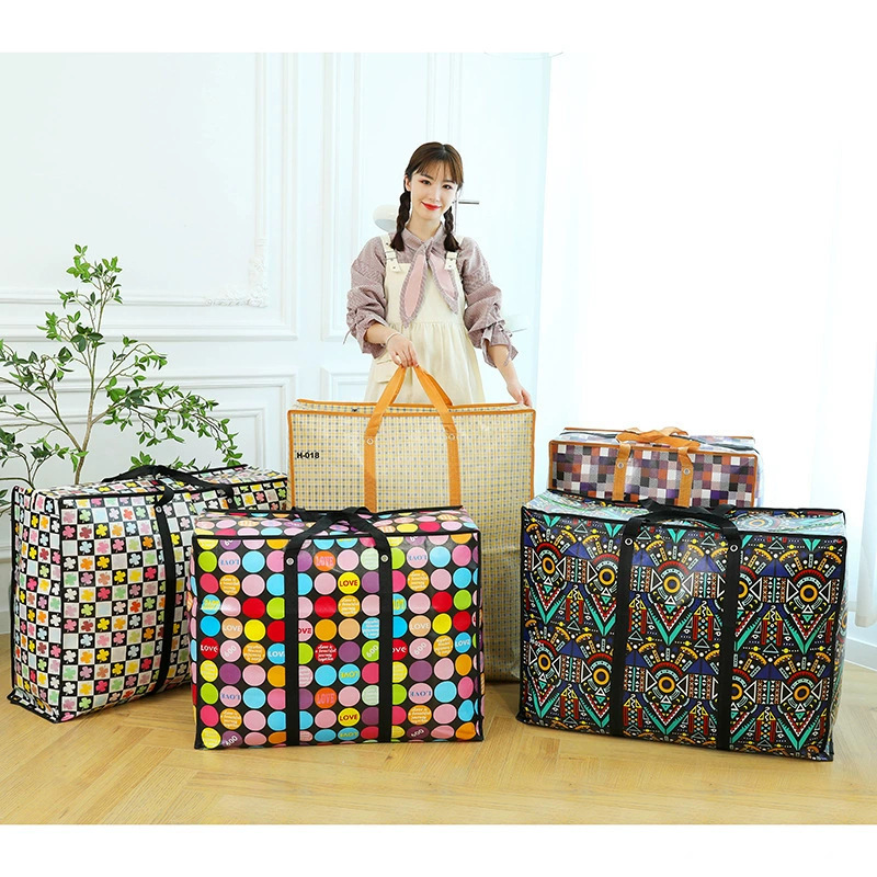 包邮无纺布覆膜防水搬家袋大容量时尚手提行李袋子棉被收纳袋批发