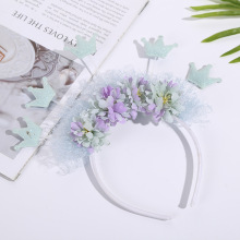 韩版可爱公主皇冠发箍甜美花朵亮片少女头箍ins网红时尚发饰批发