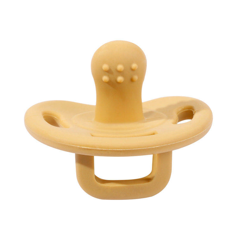 Newborn Baby Silicone Pacifier Infant Imitation Breast Milk Coaxing Artifact Full Silicone Pacifier