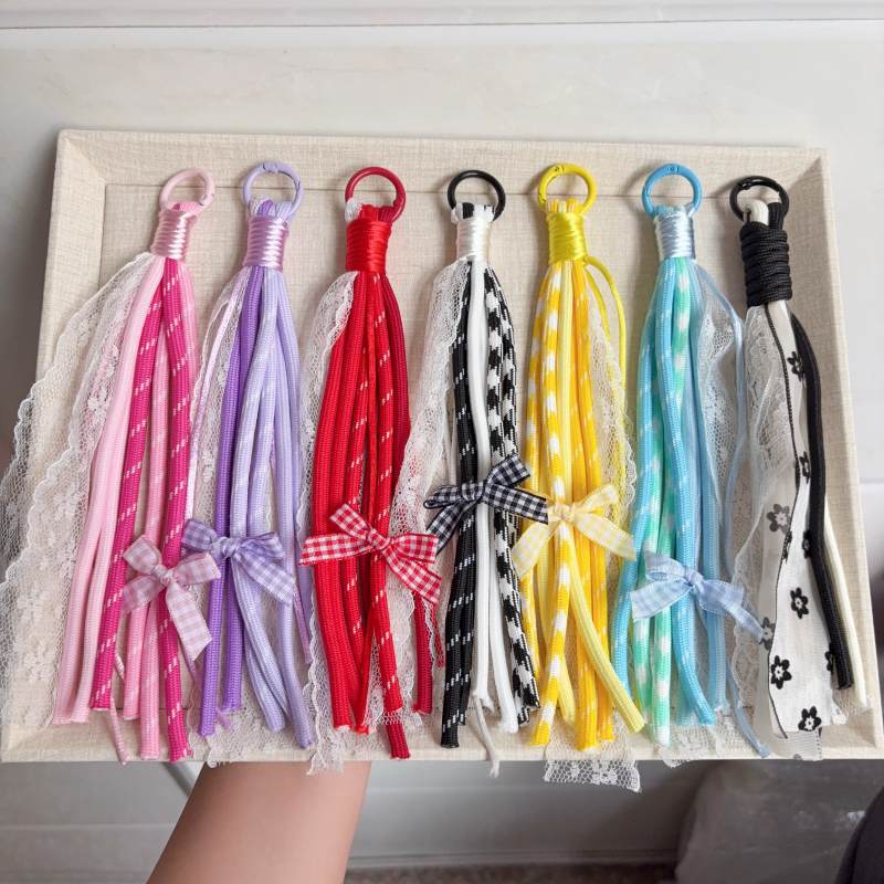 Hot-Selling Miu Style Lace Mobile Phone Lanyard Bag Doll Keychain Ins Style Pendant Blind Box Pendant