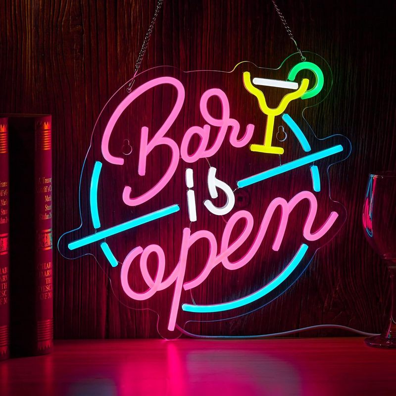 跨境open霓虹灯发光字营业中USB口亚克力LED酒吧造型霓虹灯牌工厂|undefined