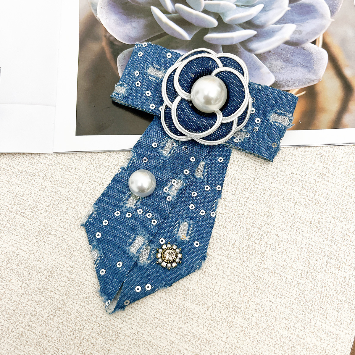 B 스타일 카멜리아 다크 데님