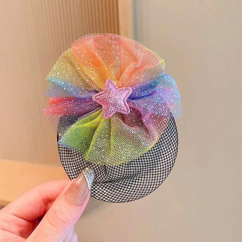 Clip de resorte para niños arco rosa clip de cabello para niñas bailar disco de cabello artefacto bola bolsillo de cabello accesorios para el cabello