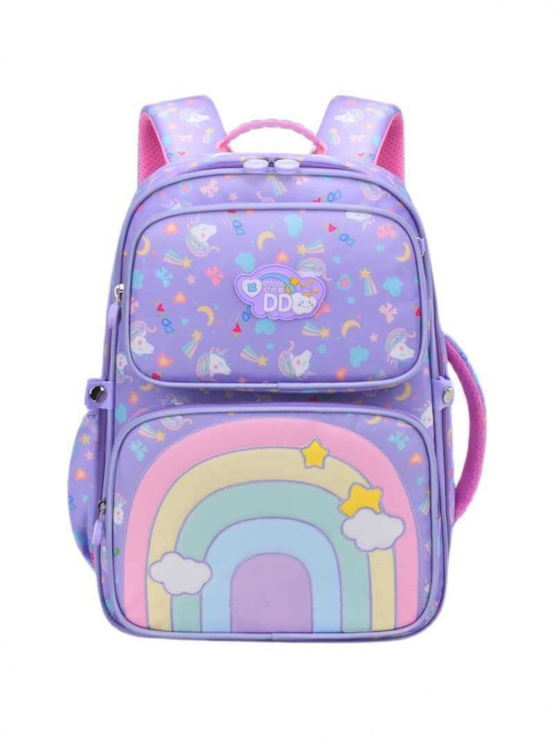 Bolsa escolar escolar bolsa de escolares arco iris fábrica de mochila al por mayor comercio exterior reducción de carga bolsa escolar