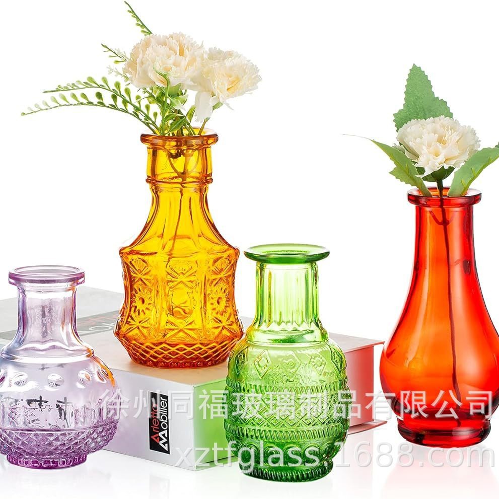 Glass retro nail decoration, small set, Amazon