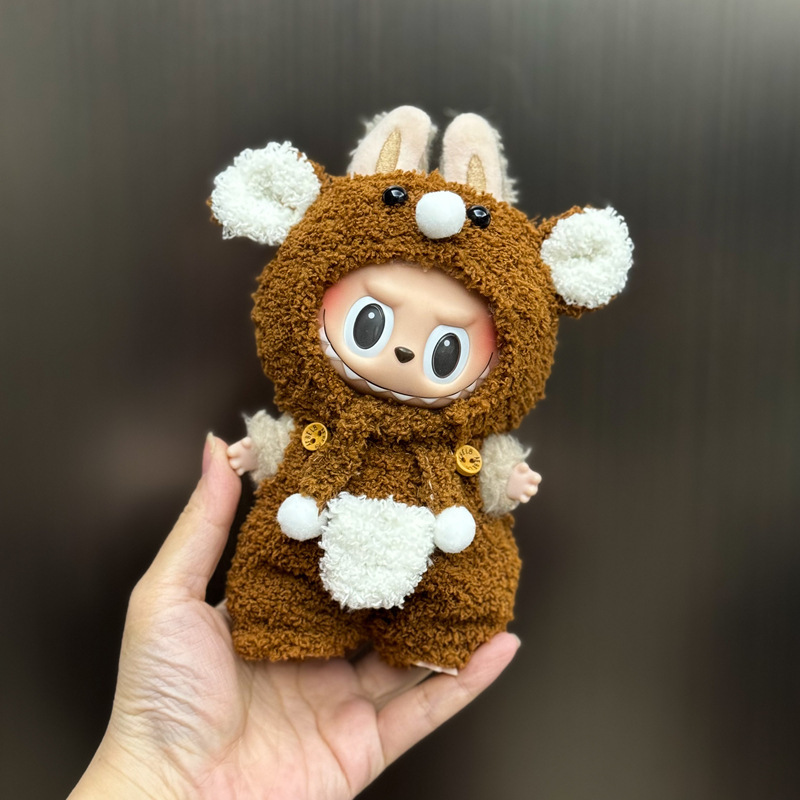 【衣類のみ】ラブブ labubu ベビー服 17cm ペンダント 1代目・2代目 ビニールぬいぐるみ 服セット|undefined