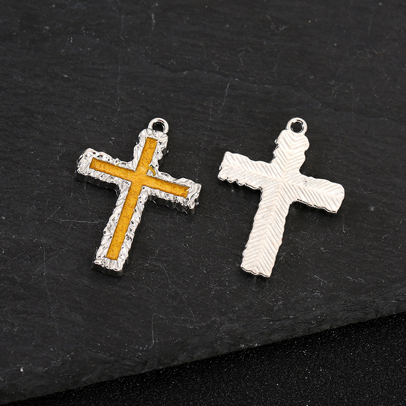 6g Weight Pendant Jewelry Making Type DIY Jewelry Accessories Classification 1 Piece Quantity Alloy Material Cross Pattern Plating Design Simple Style, Classic Style Style 1 Piece Alloy Cross Pendant 5