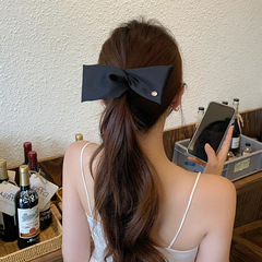 韓国サテンオールインクルーシブ水玉模様の小さな羽バナナクリップ女性のハイエンドハーフタイヘアピン気質ヘアピン