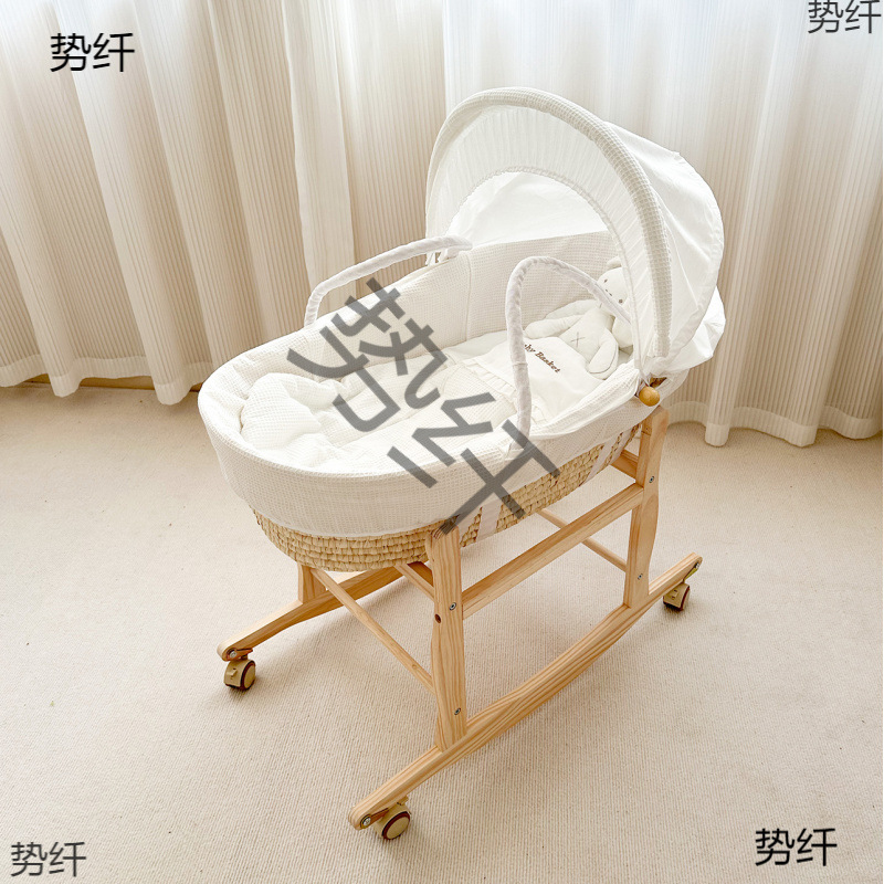 Baby Cradle, Portable Nap Basket, Bed-In-Bed Baby Portable Basket, Baby Recliner Hand-Woven