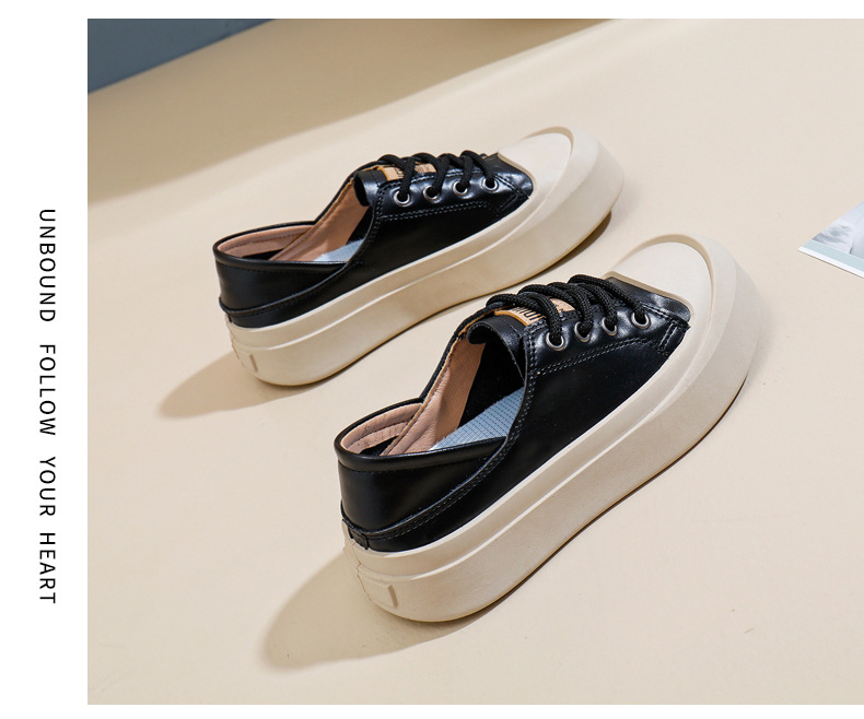 Forrest Gump 2024 nya höststudentskor i koreansk version, mångsidiga och casual, trendiga, tjocka sulor, moderiktiga brädorskor_voghion.com