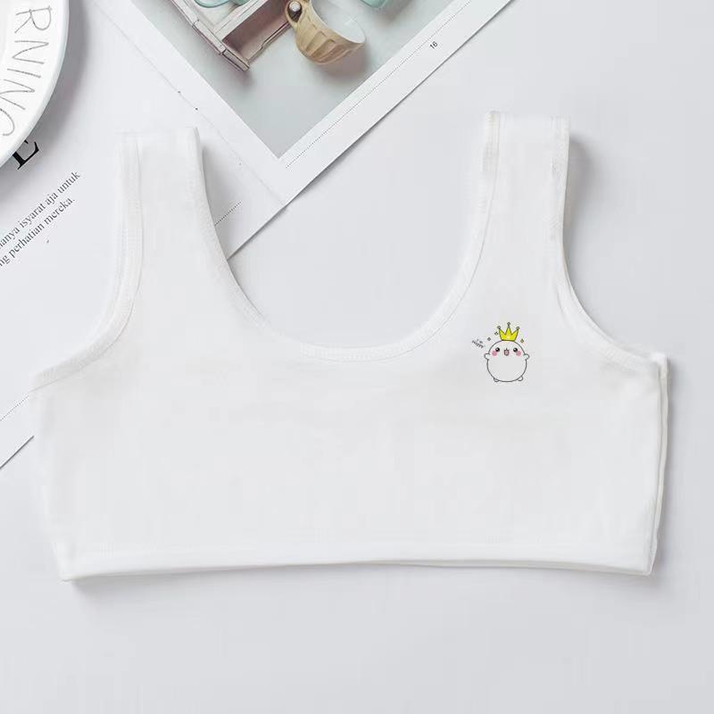 Fábrica al por mayor de cuatro colores de algodón ropa interior chaleco período de desarrollo estudiantes de la escuela primaria 8-15 años de las niñas de banda ancha de doble capa