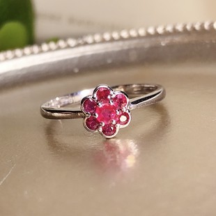 Fubei Diamond Jewelry 18K Gold Inlaid Ruby ​​Ring Total Weight 1.84 Main Stone 0.6 Carat Diamond Women's Ring