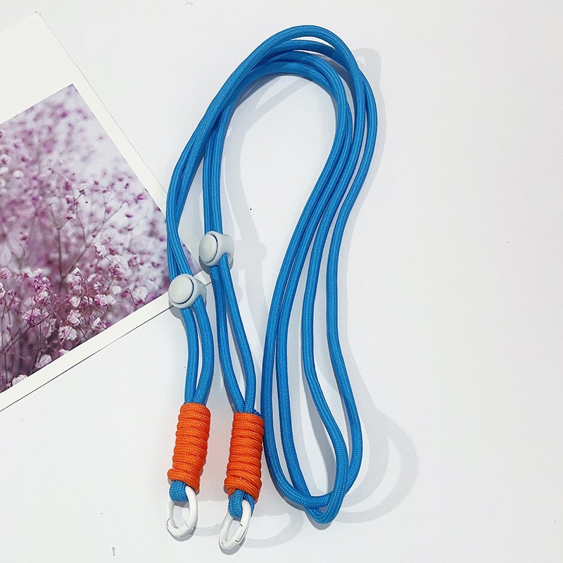 66 cuerda larga ajustable-cuerda azul oscuro nudo naranja