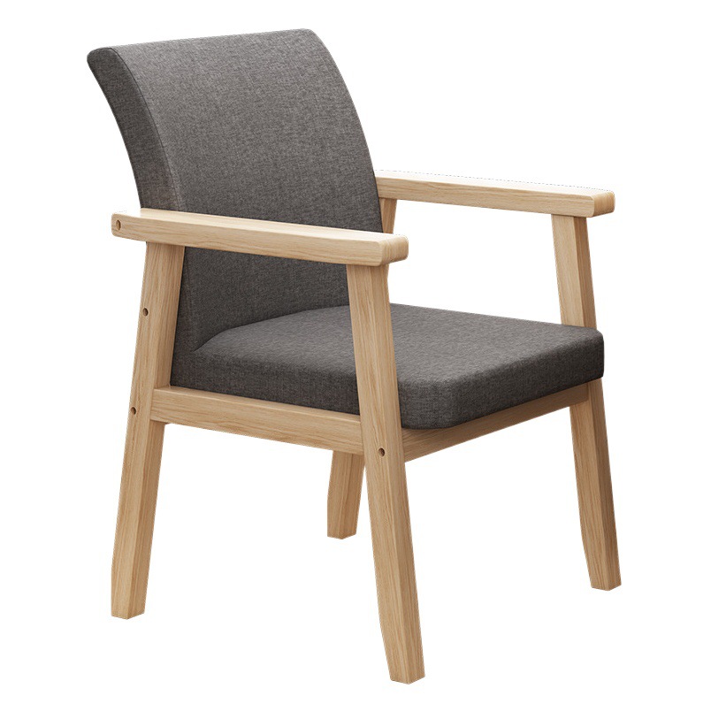 Silla de madera maciza hogar silla de la computadora Oficina estudio asiento con reposabrazos Silla de escritorio taburete Silla de comedor multi-color opcional