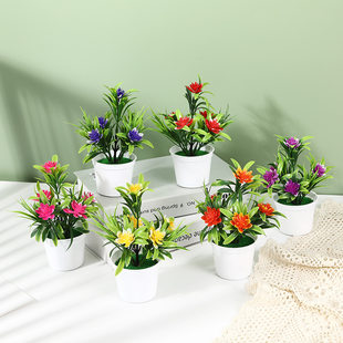 Simulation and false flower pots 5 small lotus simulation small bonsai desktop tablet ornaments two -yuan shop creative commodity source goods