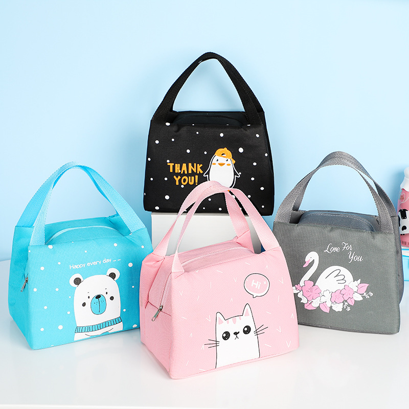Cross-Border New Cartoon Lunch Bag Factory Direct Sales Children's Lunch Bag Popular Animal Insulation Bag Lunch Box Insulation Bag