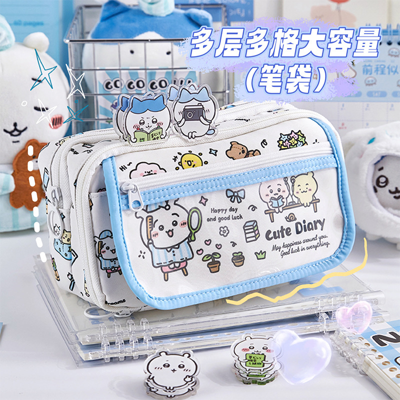 Bagos de lápiz lindos nuevos paquetes de dolor de gran capacidad bolsas de papelería estudiantes de escuela secundaria diseño sensación caja de lápiz caja de papelería de niñas