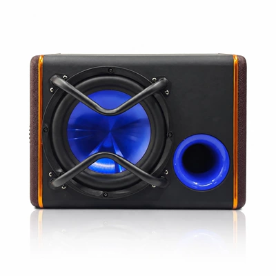 Source Factory 10inch Trunk Wooden Box Active Subwoofer 12V High Power In-stock Wholesale OEM Customization Wholesale (Car speaker/subwoofer) - 10inch-active-speaker