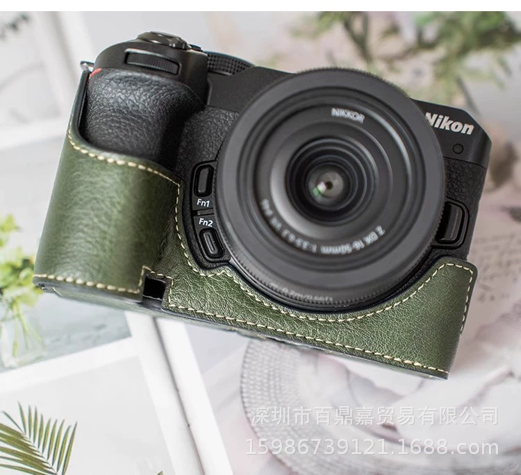 Защитный полукейс (для Nikon Z50 Z30) портативная сумка для камеры с ремешком на одну плечо, черный/зеленый/кофейный