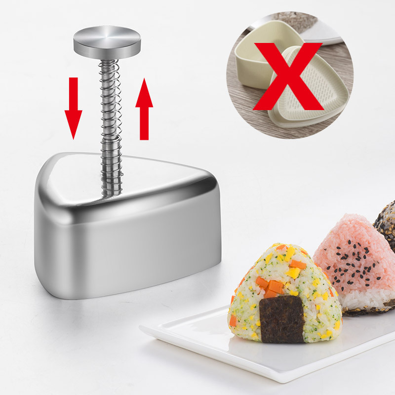 304 Stainless Steel Rice Ball Mold Japanese-Style Triangular Rice Ball Sushi Mold DIY Seaweed Rice Sushi Tool
