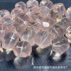 モザンビークの天然星光ピンク水晶パイナップル玉アクセサリー