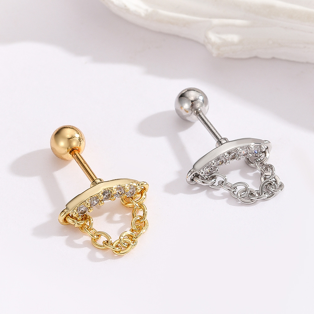 Labret piercing jewelry detail image