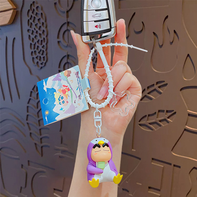 本物のクレヨンしんちゃん氷と雪のカーニバルキーホルダー漫画かわいいスクールバッグペンダントキーチェーン小さなギフト卸売|undefined