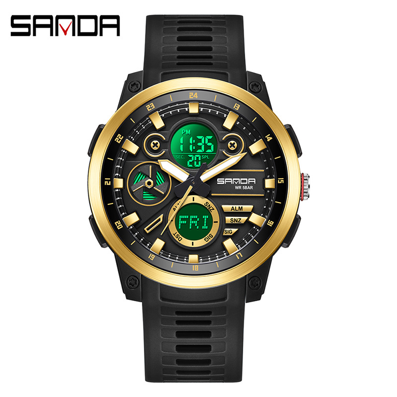 Sandda marca nuevo reloj impermeable estudiante multifunción reloj electrónico moda deportivo reloj electrónico