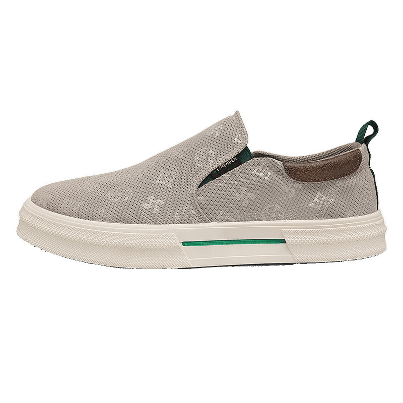 Zapatos blancos de todo fósforo de tendencia baja de primavera y verano para hombres, casuales al aire libre, cómodos y transpirables, zapatos perezosos