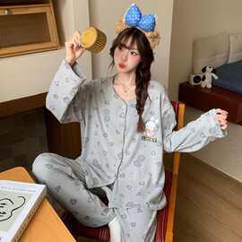 2026新款德绒睡衣女士秋冬季保暖长袖卡通高级感家居服可外穿套装