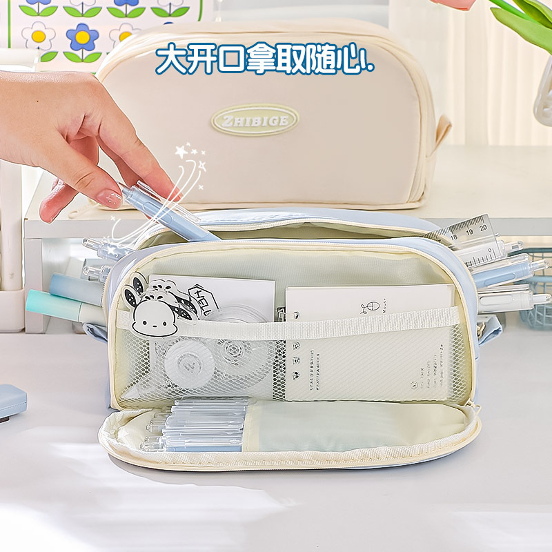 筆袋中学生超大容量鉛筆ケース小学生・高校・女子・高颜値シンプルins風文房具ケース|undefined