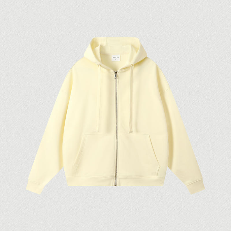 380G gran anillo antiestático vestido de hombro cardigan chaqueta con cremallera con chaqueta encapuchada logotipo personalizado ropa de trabajo