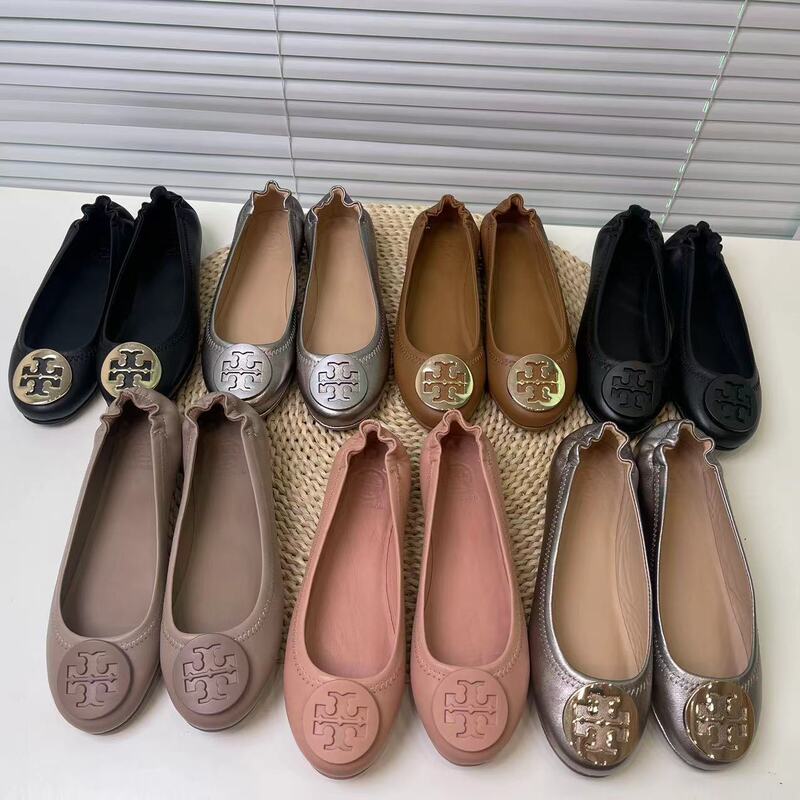 TB Women's Shoes Dancing Shoes Ballet Shoes Flat Egg Roll Shoes Sheepskin Shallow Moccasins Leather Classic Round-toed Shoes TB Women's Shoes Dancing Shoes Ballet Shoes Flat Egg Roll Shoes Sheepskin Shallow Moccasins Leather Classic Round-toed Shoes