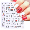 Nail stickers, fake nails, adhesive sticker for nails, suitable for import, English letters